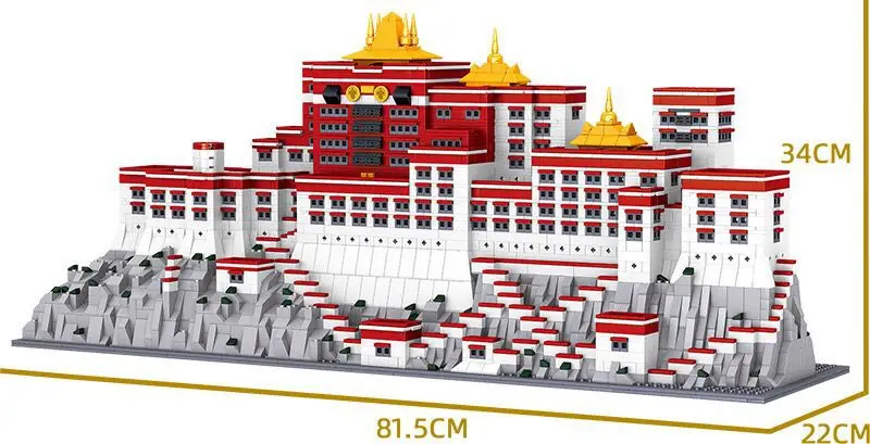 Zhegao Block QL0960 City Stree View Series Potala Palace of Tibet Building World Architecture модель кирпичная игрушка для