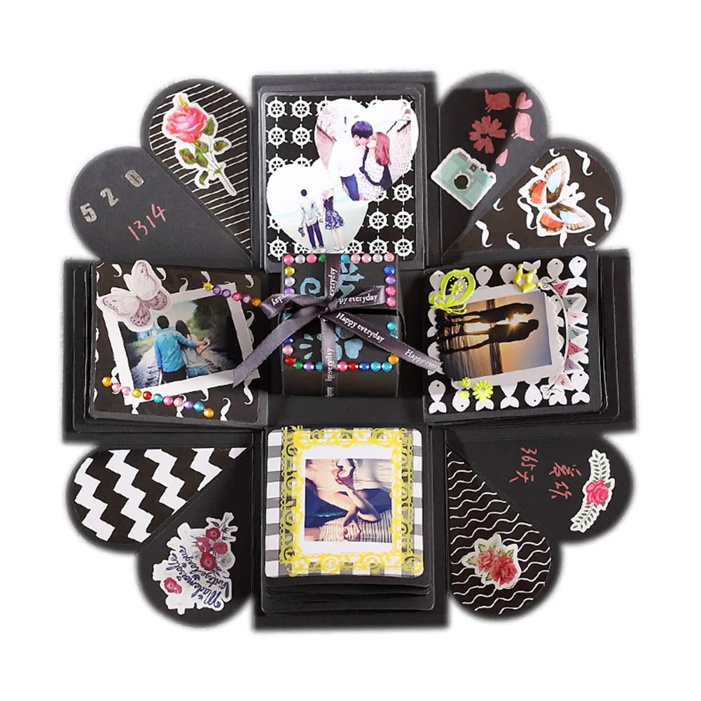 

Dropshipping Explosion Box Surprise DIY Photo Album Handmade Multilayer Gift for Birthday Party P666