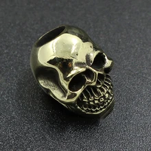 Латунный череп нож бусина наружная подвеска EDC DIY Paracord шарик брелок кулон