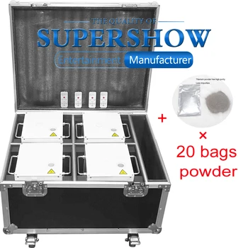 Goedkoop 4 Stks partij Witte Spray Machine Met 20 Zakken Flightcase Titanium Poeder Dmx Afstandsbediening Koude Vonk Machine Voor Gratis Verzending