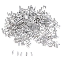 

1000 Pcs Single Barrel Fishing Line Crimp Sleeve Kit Aluminum Crimping Loop Sleeves Fishing Wire Tube Connectors Various Sizes