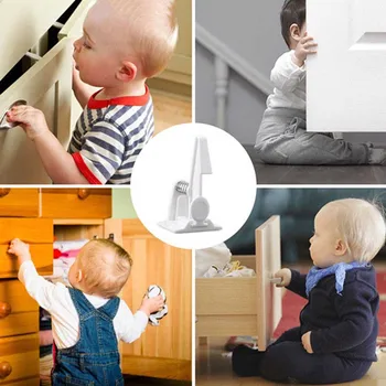 

5 pcs/Set Safety Baby Lock Children Protection Baby Security Lock for Drawer Cabinet Door Invisible Buckle Closet Locks