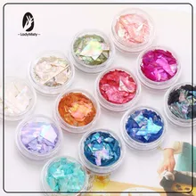 LadyMisty 12 видов цветов украшение для ногтей неровная блестящая жемчужина в виде ракушки Блестки для украшения ногтей аксессуары для ногтей