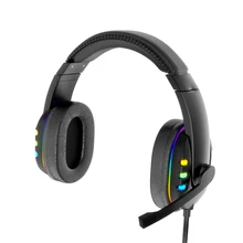 Headset Stereo Sound LED Gaming Headset Colorful LED Marquee Headphone Wired Gaming Luminous Headset for PC PS4
