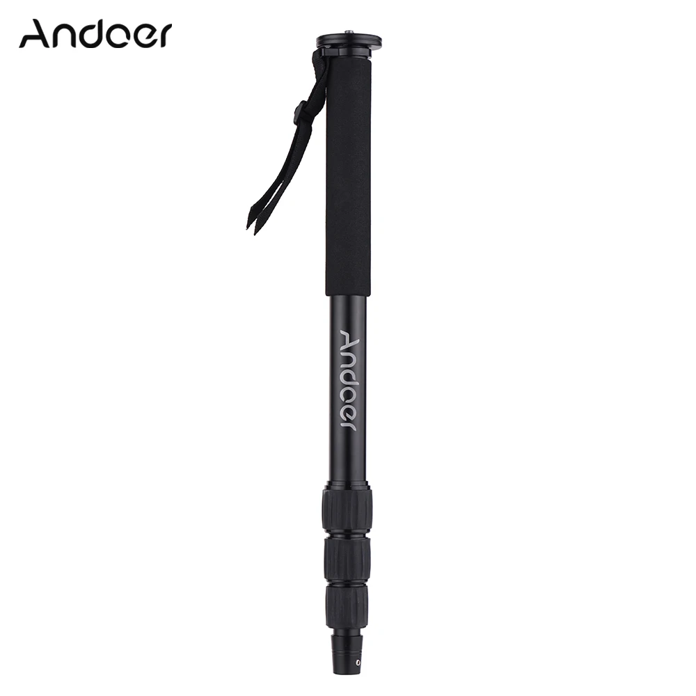 

Andoer Aluminum Alloy 4-Section Telescopic Photography Monopod Portable Unipod Holder for DSLR Camera Max Load Capacity 5kg/11lb