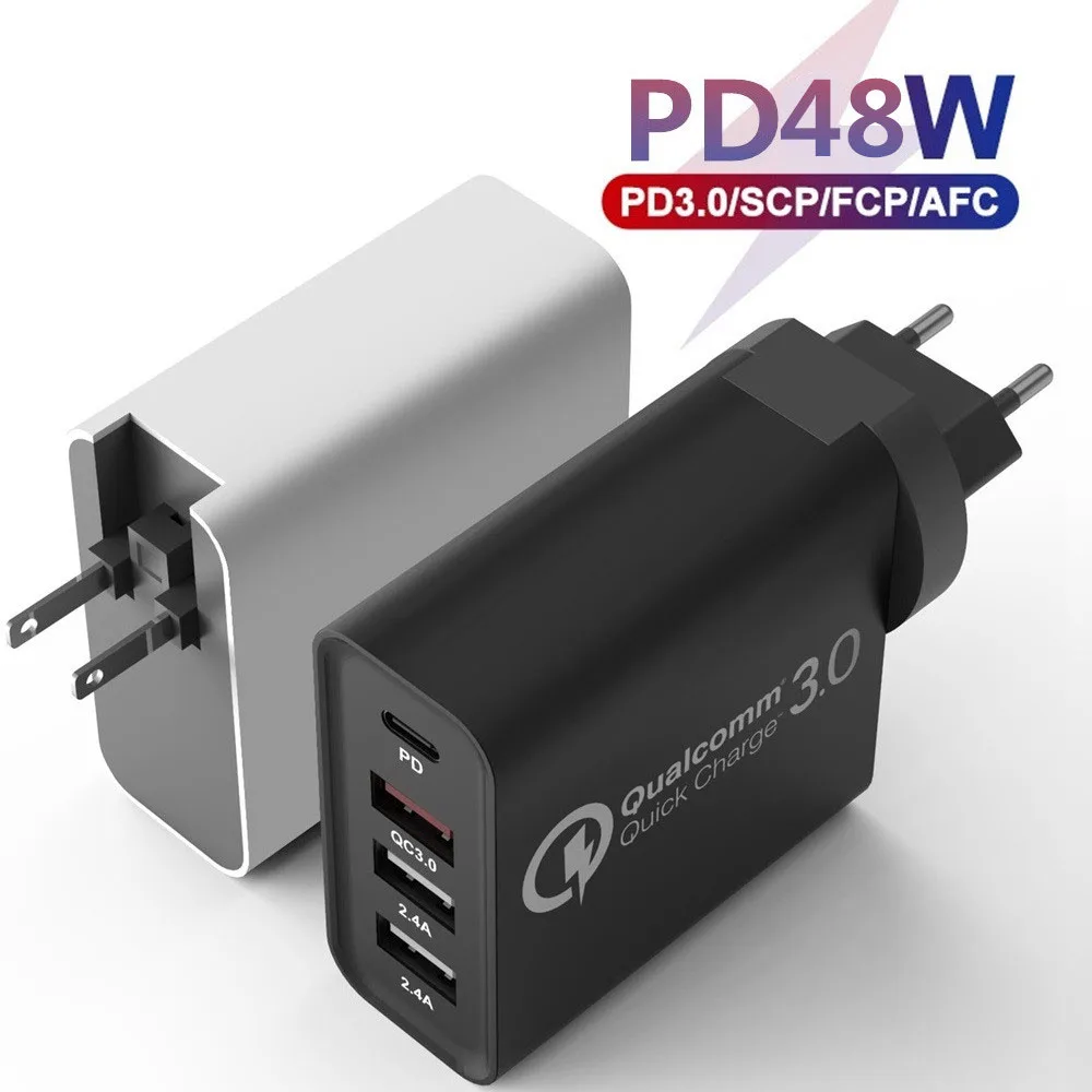 Машинка для стрижки 48 Вт быстрое зарядное устройство PD Type-C USB C iPhone 7 8 Samsung Tablet