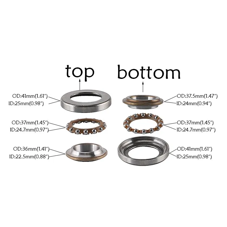 Подшипники для рулевой головки TDPRO комплект из металлических колец подшипников