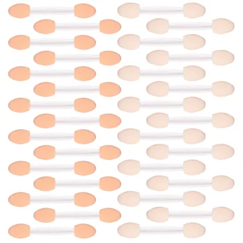 

30pcs Double-ended Sponge Eyeshadow Brush Tipped Eye shadow Applicators Cosmetic Brushes for Women (White)