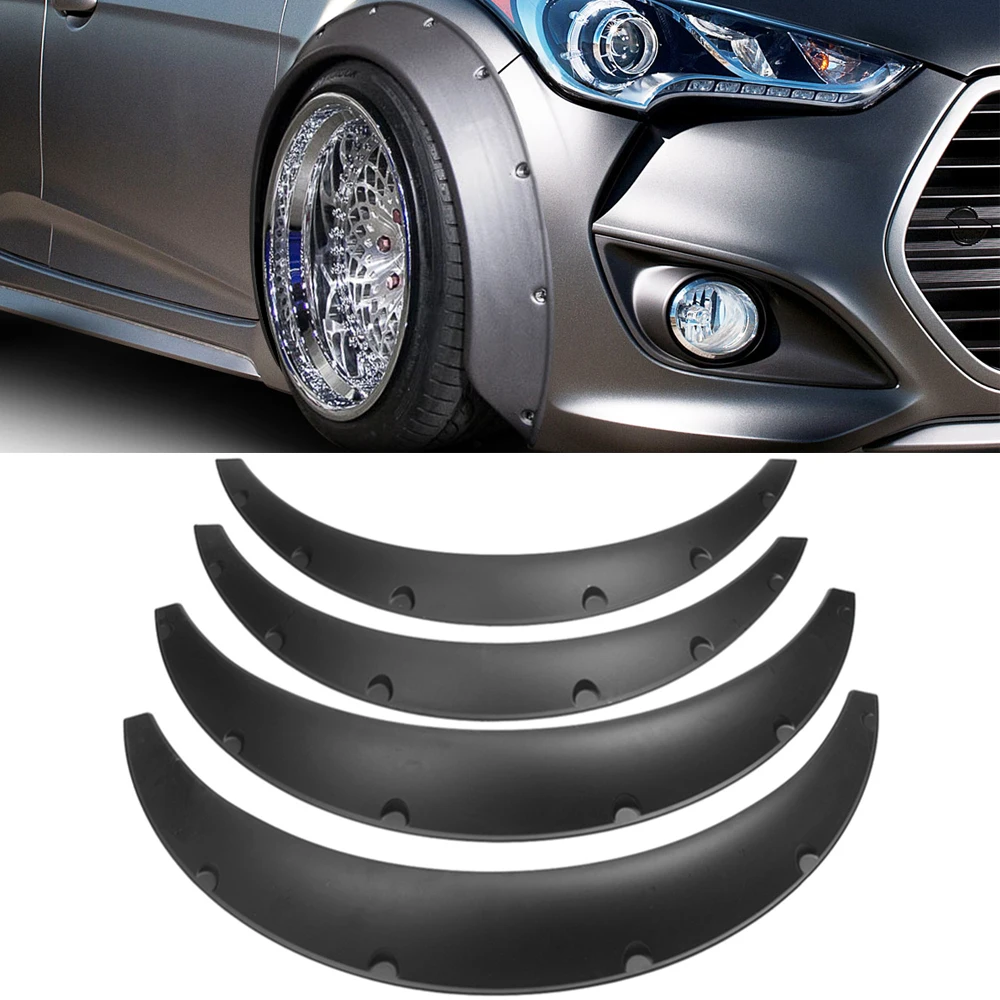 4 Pcs Car Fender Flares Flexible Wide Body Wheel Arches 4 Pcs Car Fender Flares Flexible Wide Body Wheel Arches