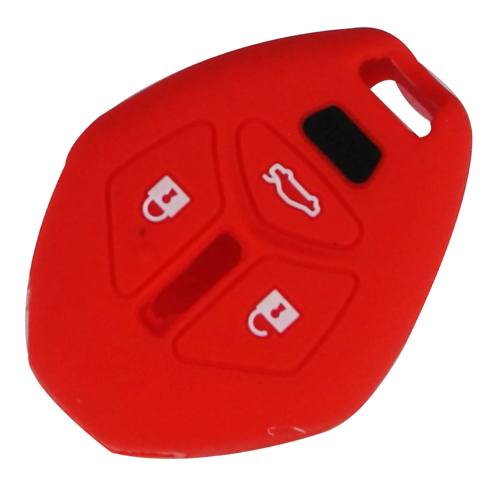 30 шт./партия силиконовый чехол для ключей для Mitsubishi Lancer Evo Outlander Galant Endeavor Mirage 4 кнопки дистанционного ключа - Название цвета: Красный