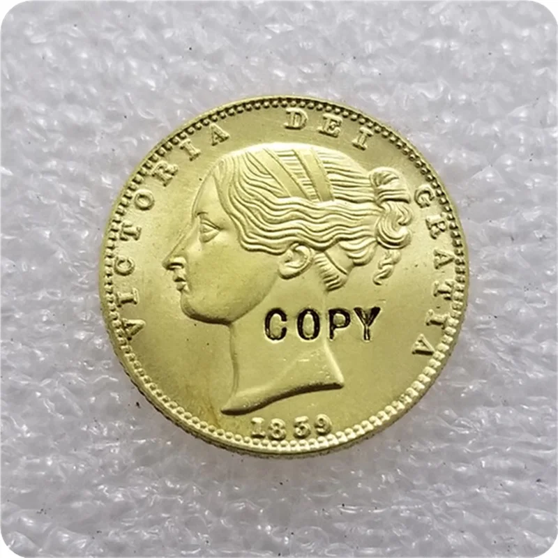 1839 Великобритания 1/2 Sovereign-Victoria(1-й портрет) Имитация монеты