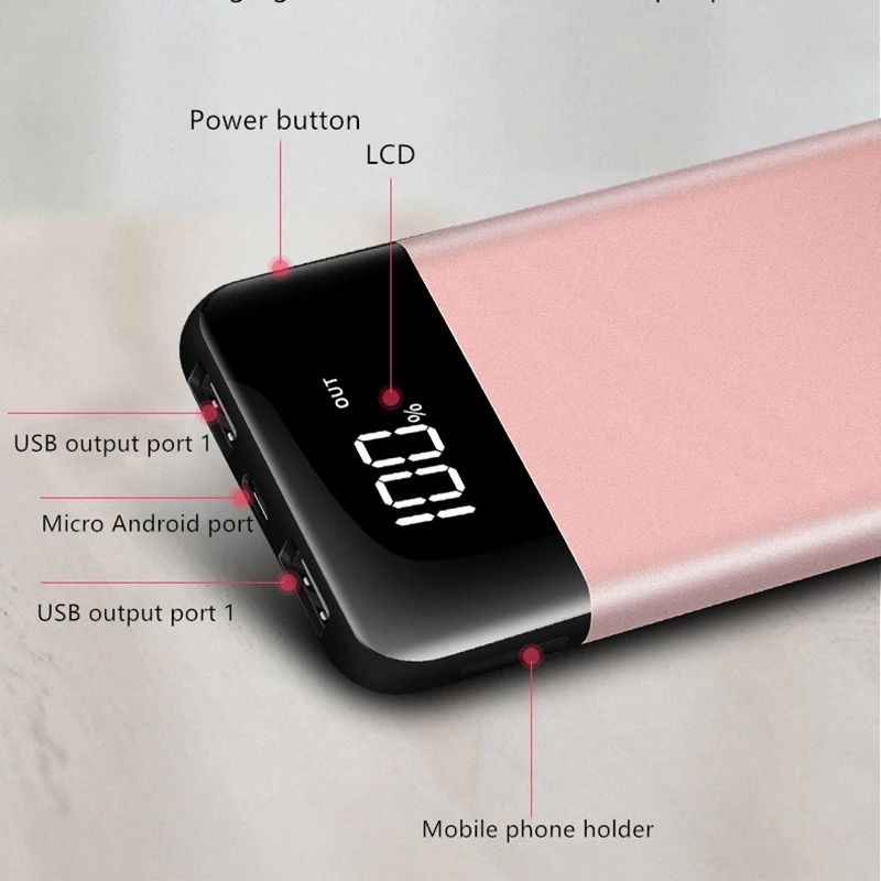 Real 10000mAh Powerbank Mobile Battery Portable Charger Poverbank External Battery Power Bank for Xiaomi Poverbank Pover Bank