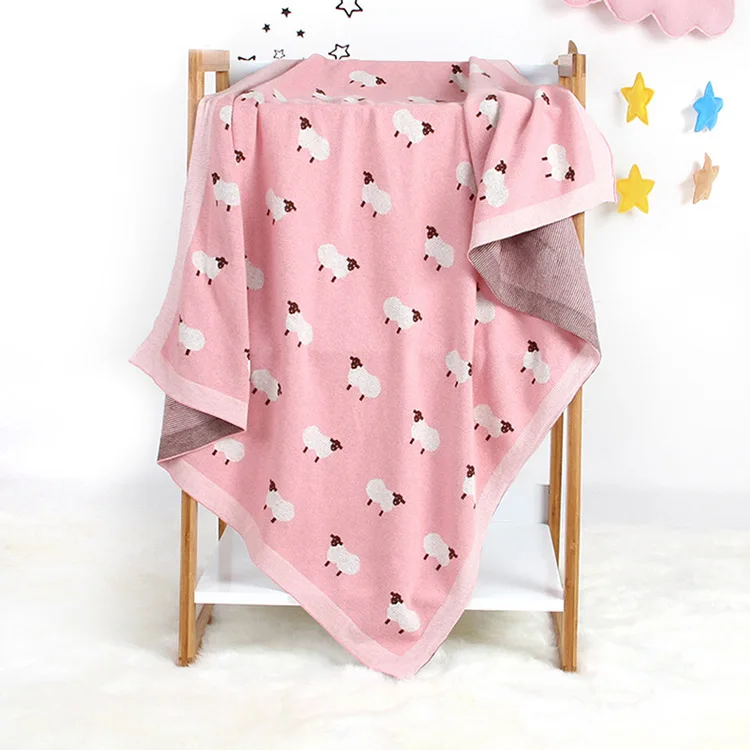 Детское вязаное одеяло для новорожденных, Пеленальное белье для коляски, детское одеяло из альпаки для мальчиков и девочек, детское одеяло