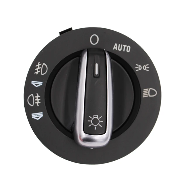 Chrome Headlight Switch Control Fog Light For Audi A6 S6 C6 RS6 Allroad Q7 4FD941531A 4F1941531E |