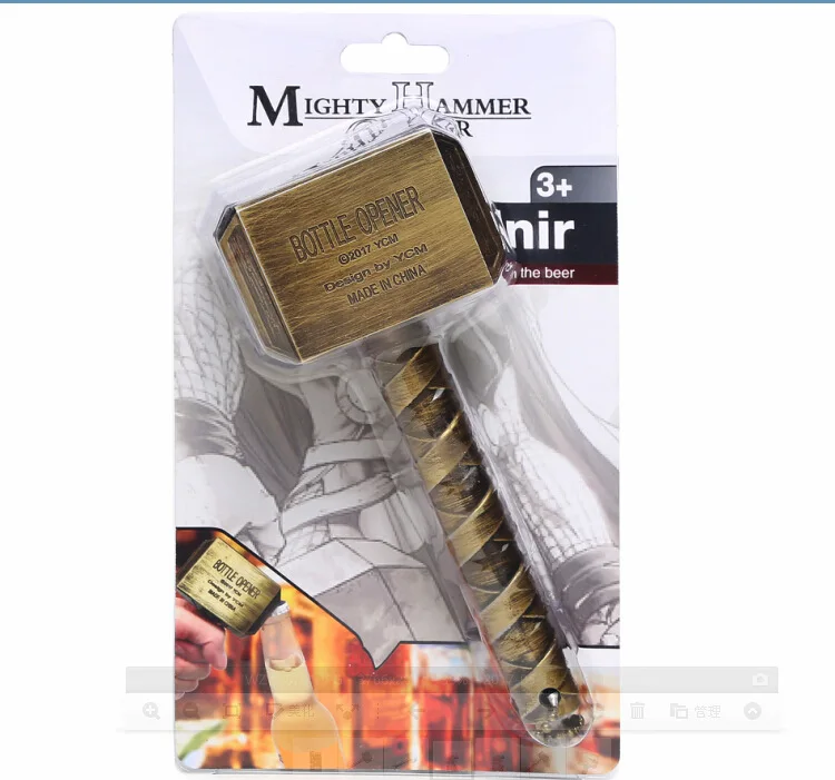 Thor's Hammer Mini Thor громовой Молот модель оружие для косплея открывалки для бутылок Бар инструменты вечерние подарки фильм Хэллоуин ролевые игры