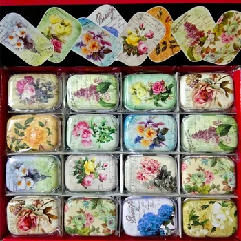 

32pcs Colorful Flower Mini Tin Box Sealed Jar Packing Jewelry Candy Coin Storage 667B