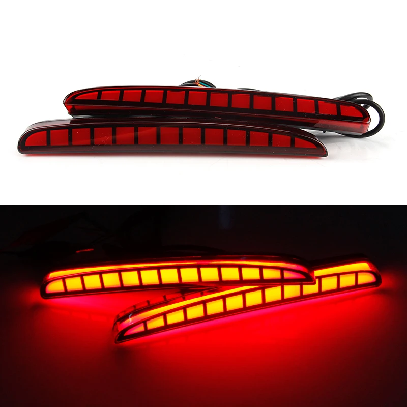 2pcs Car Rear Bumper Light DRL LED Brake Turn Signal Lamp for Honda Civic Hatchback TYPE R 2016