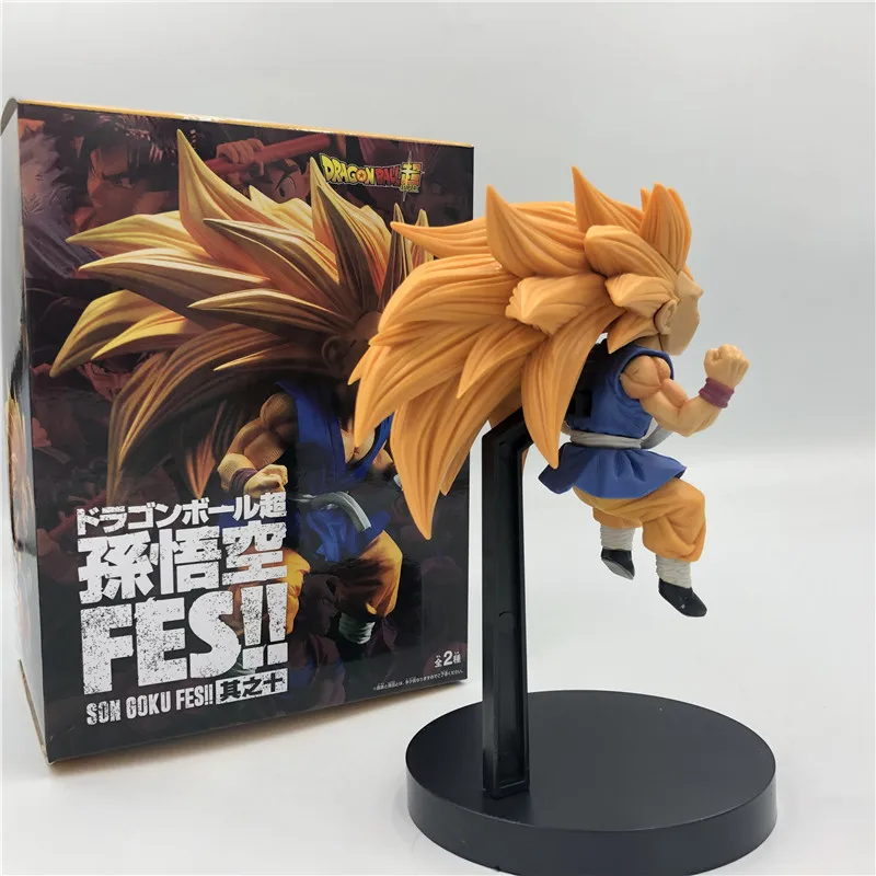 Dragon Ball Z Сон Гоку ребенок Супер Saiyan 3 Ver. ПВХ фигурка DBZ Goku Fighting FES Vegeta Коллекция Модель игрушки 20 см