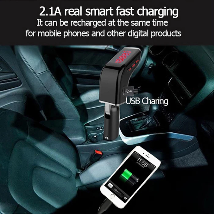Автомобильный Bluetooth fm-передатчик беспроводной Handsfree авто MP3 плеер двойной USB быстрое зарядное устройство JFlyer