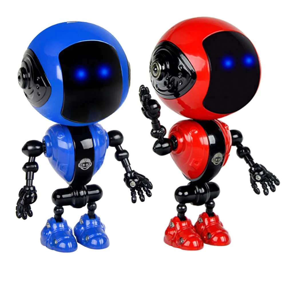 

New Rechargeable Kids Touch Sensor LED Music Smart Mini Alloy Robot with Movable Joints USB Charging Toys for Children Gifts