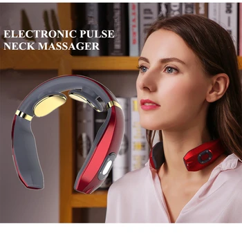 

Electric Pulse Cervical Spine Massager USB Rechargeable Cervical Pulse Massage Acupuncture Magnetic Therapy Pain Relief Tool