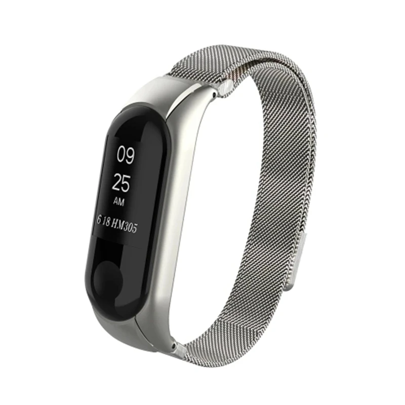 Сменный ремешок для Xiaomi Band 3 с магнитной поглощающей сталью с двойной пряжкой