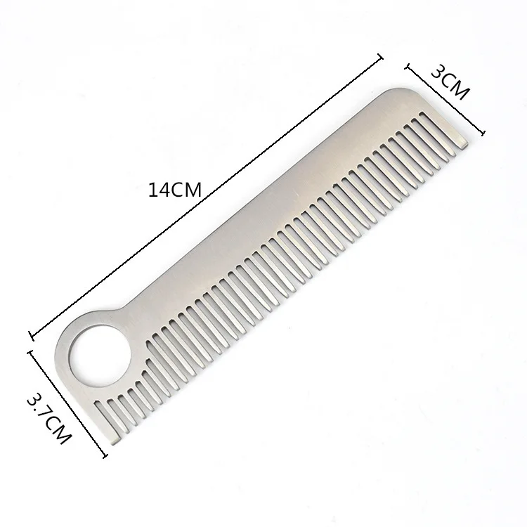 

High-strength stainless steel tactical comb Outdoor EDC head comb hiking Wear-resistant antibacterial edc Outdoor picnic camping