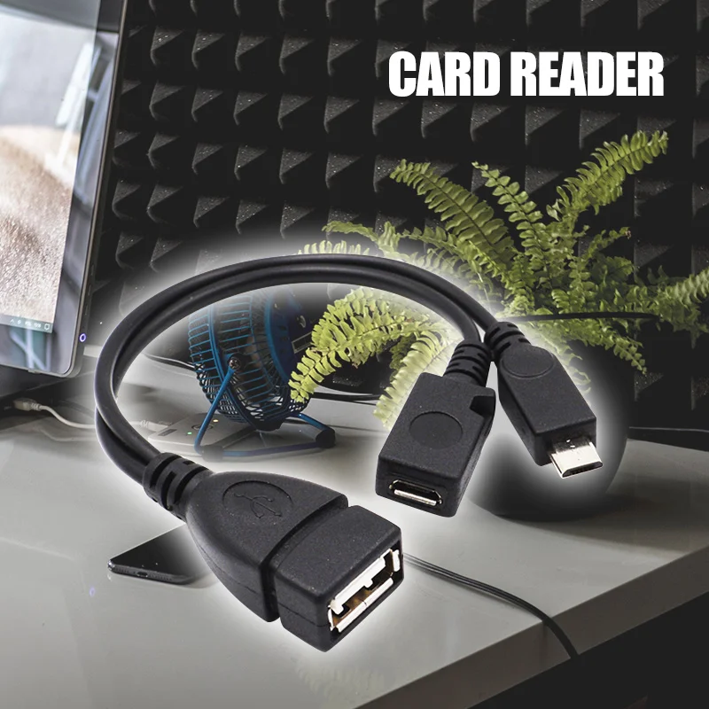 2 в 1 OTG Micro USB хост Мощность Y сплиттер USB адаптер к Micro 5 Pin Мужской Женский кабель EIG88
