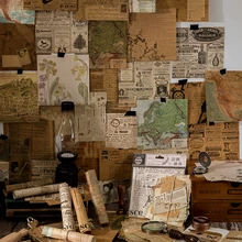 

30Pcs Retro Collection Series Material Paper Junk Journal Planner Scrapbooking Vintage Decorative DIY Craft Background Paper