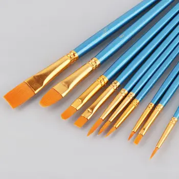 

20pcs/set Artist Paint Brush Nylon Hair Watercolor Acrylic Oil Painting Drawing Supplies Art Accessory