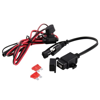 

360 Degree Rotating Mounting Holder For SAE To USB Cable Adapter Quick 2.1A Quick Connector for Motorcycle
