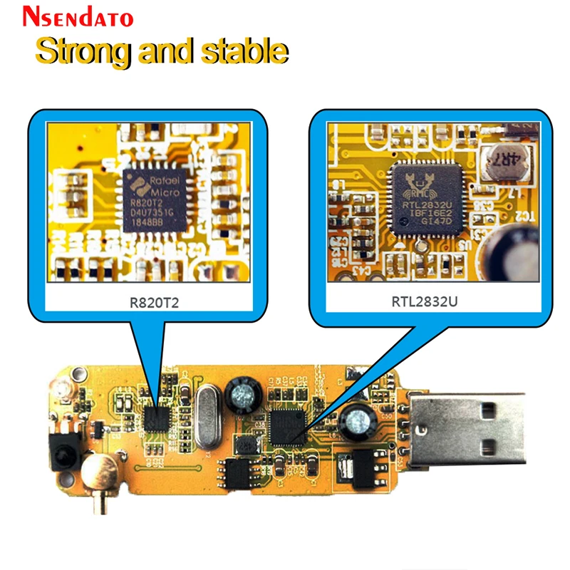Digital USB2.0 RTL2832U & R820T2 DVB-T SDR USB TV Stick Tuner DVB-T+FM+DAB RTL SDR TV Receiver Dongle With Antenna For windows