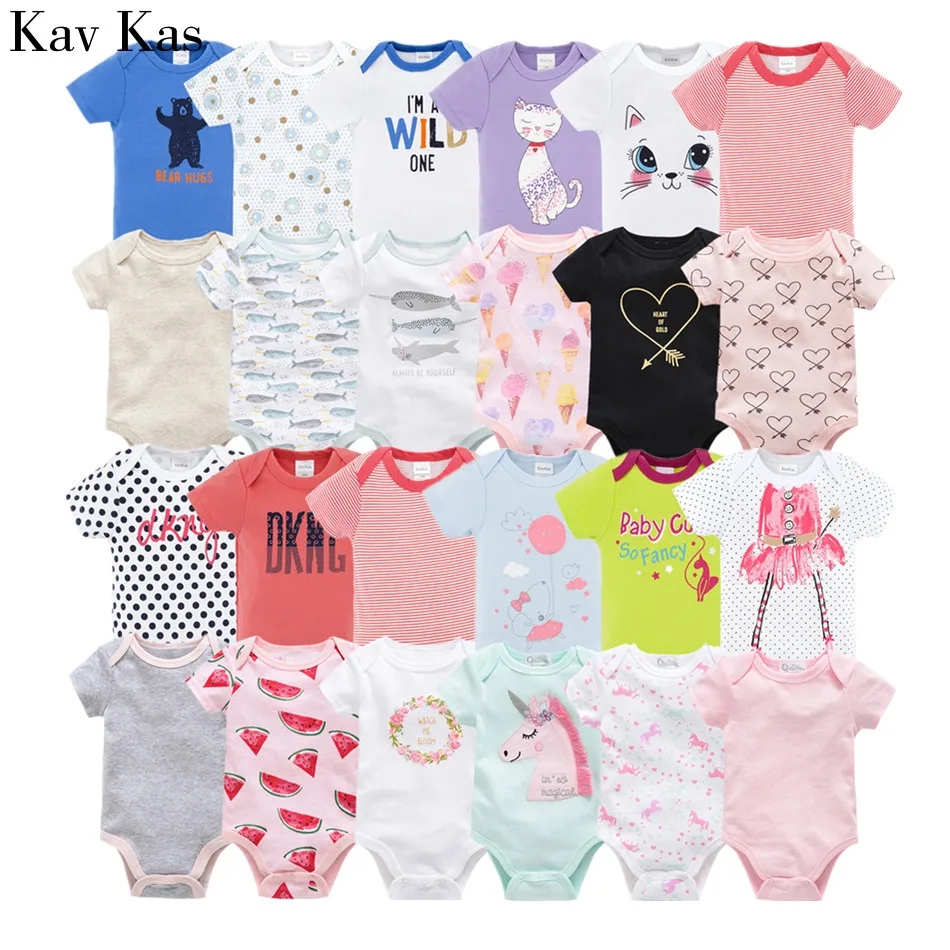 

Kavkas 6PCS/lot 2019 summer short sleeve set baby rompers baby jumpsuit boy ropa bebe baby boy clothes cute newborn rompers