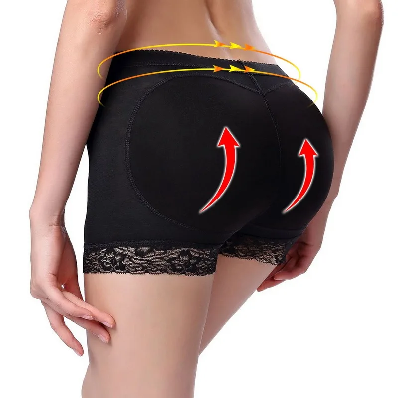 FLORATA Women Hip Enhancer Pads Butt Lifter High Waist Shapewear Seamless Boy Short Panties 