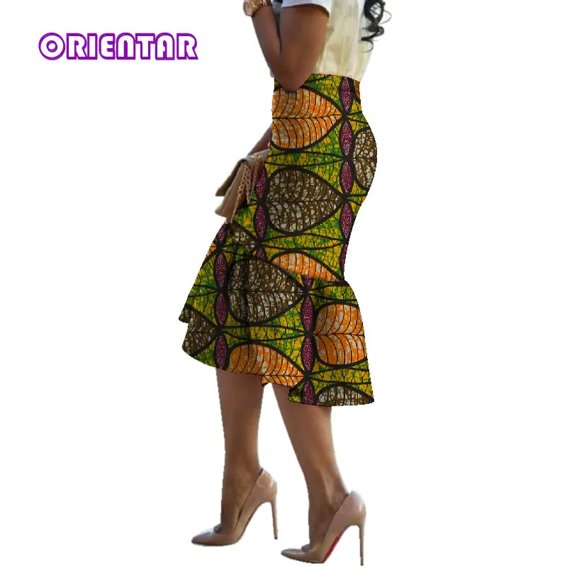 Летние африканские юбки с принтом для женщин Bazin Riche юбка Дашики хлопковая традиционная одежда в африканском стиле Женская юбка WY3065