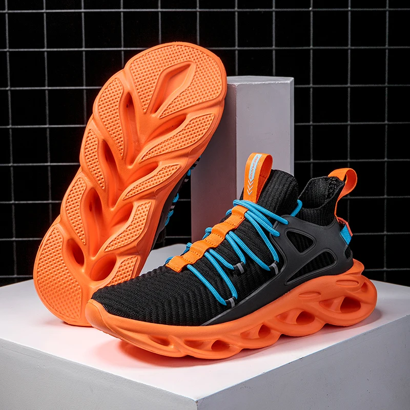 

New Breathable Running Shoes for men Lightweight Sports Shoes Shock Absorption Trainer Gym Sneakers Zapatillas Big Size 45 46