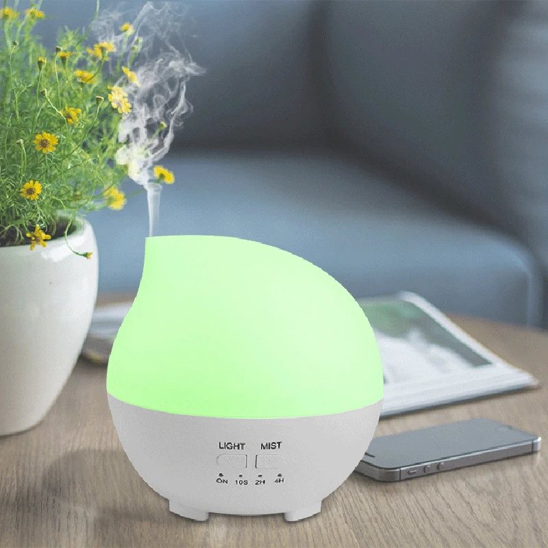 Mini led colorful water droplet aroma lamp I aromatherapy machine household ultrasonic atomizer Aromatherapy Humidifier UK plug