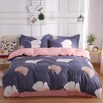 

Thumbedding Ginkgo Biloga Bedding Set King Creative Fresh Duvet Cover Nature Queen Full Twin Single Unique Design Bed Set
