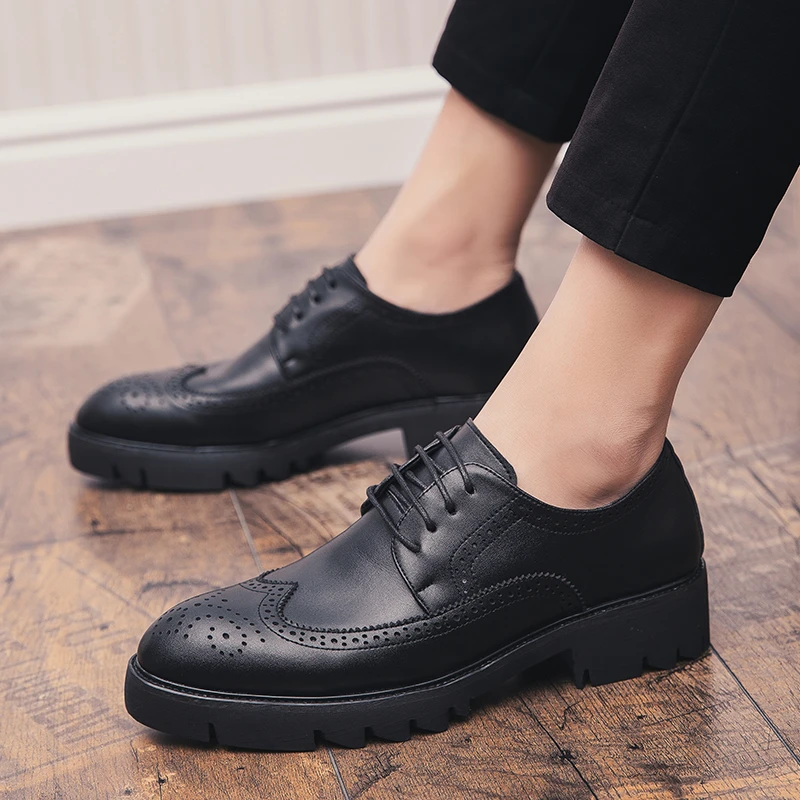 korean style black shoes
