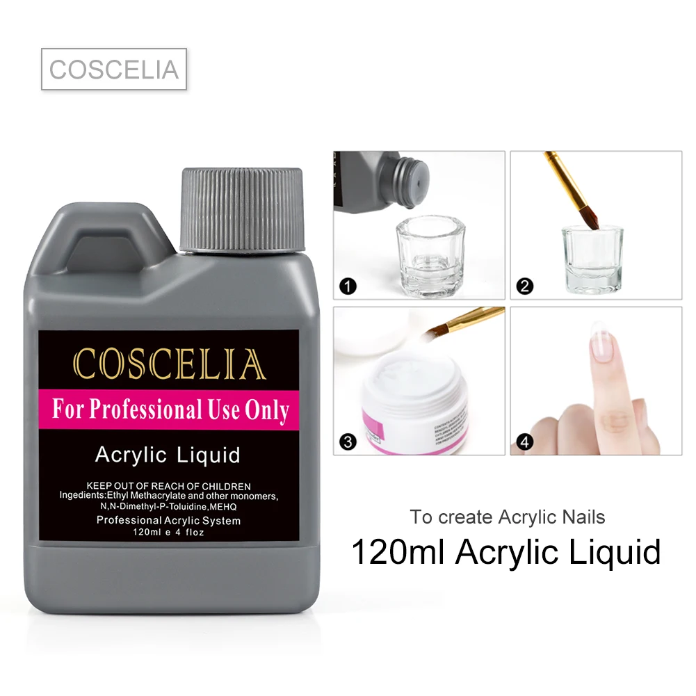 COSCELIA Acrylic Liquid Nail Art Salon Tool Manicure For Nails Tip Clear Crystal All Tools |