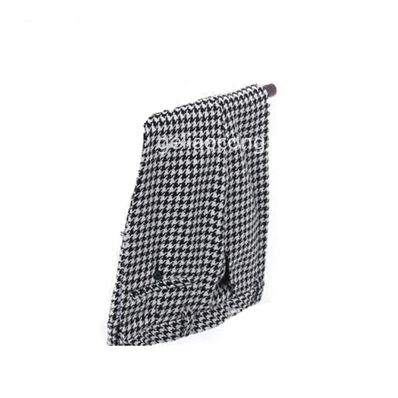 

Mens Houndstooth Pants Cotton Woolen Pants Straight Plus size pant suit High Quality Custom Made Men long Pants