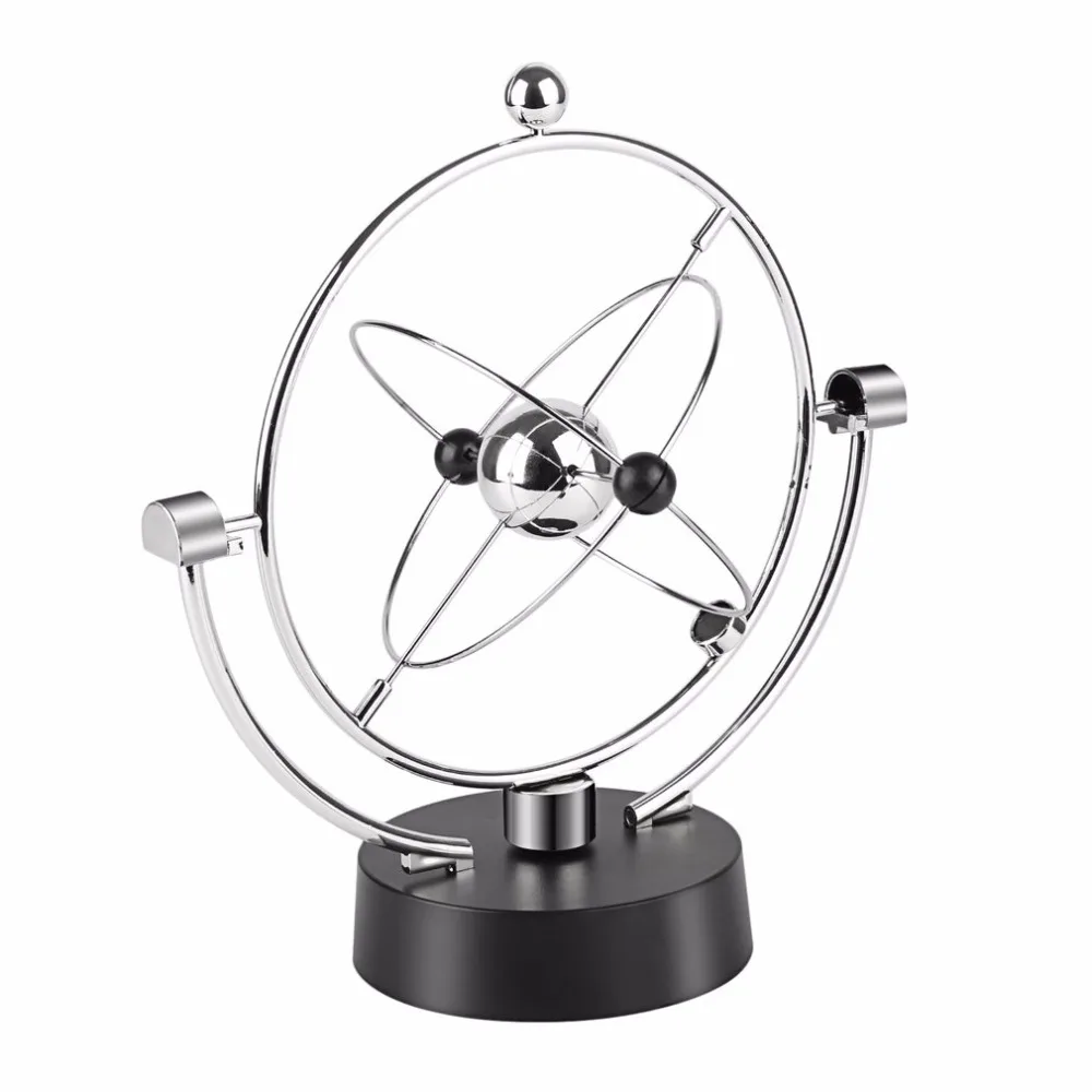 Rotation Perpetual Motion Swing Celestial Globe Newton Pendulum Model Kinetic Orbital Revolving Gadget Home Decor Craft Ornament | Игрушки и
