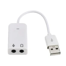 USB к разъему 3,5 мм наушники звуковая карта USB 2,0 Звуковая карта Виртуальная 7,1 3D Внешний USB аудио адаптер для ноутбука ПК ноутбука