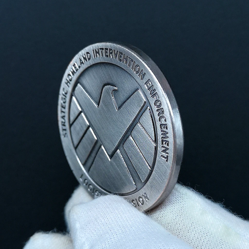 США S.H.I.E.L.D. Памятная монета агента из никеля и серебра сувенирная медаль с