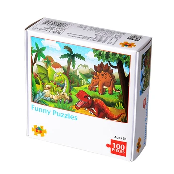 

100pcs/box Learning Toys Study Kids Adults Brain Power Develop Kindergarten Early Educational Thickened Paper Jigsaw Durable