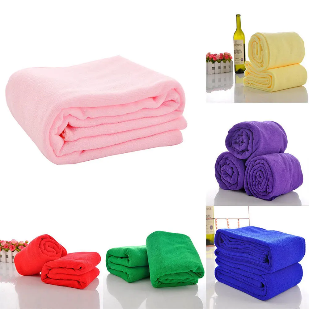 Абсорбирующее банное полотенце портативное разноцветное 70*140 см микрофибра водопоглощающие тряпки для волос сухая Автомобильная мочалка