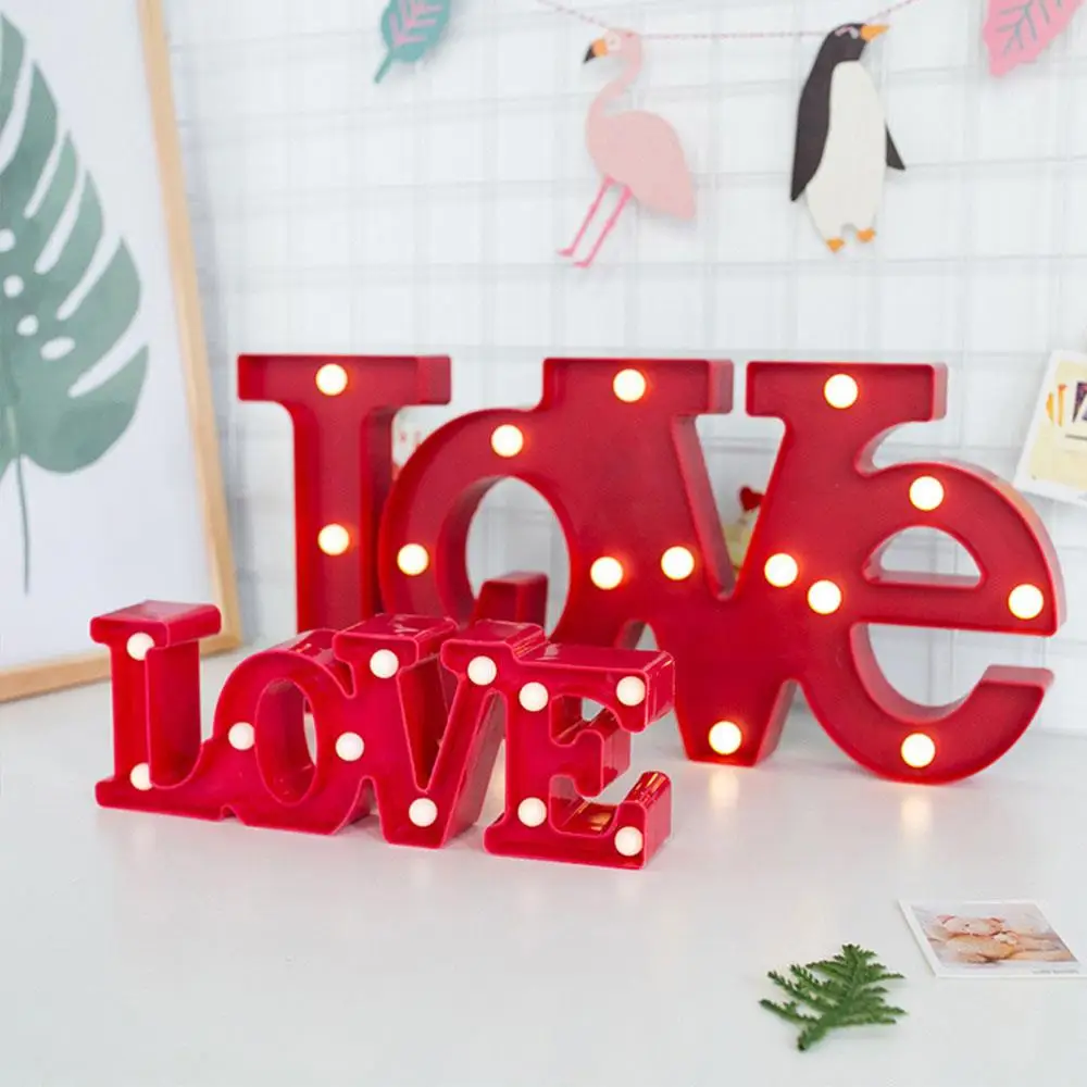 Белая/красная лампа для моделирования любви 30*10*4,5 см, экологически чистый светодиодный светильник, вечерние украшения, Яркие Рождественские товары для дома