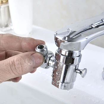 

Universal Rotatable Water Saving Adjustable Angle Faucet Aerator Sink Bubbler Sprayer Adapter Splash Proof Kitchen Bathroom