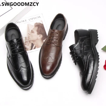 

Brogue Shoes Men Official Shoes For Men Fashion Men Shoes Leather Formal Chaussure Homme Mariage Zapatos Piel Hombre Schoenen