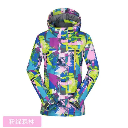 Лыжный костюм Warme Anzug Frauen wausserdicht Winddicht Skifahren und Snowboarden Jacke Hosen - Цвет: 09